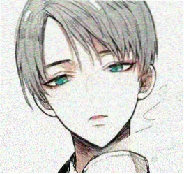 动漫男头之长刘海冷淡黑白款